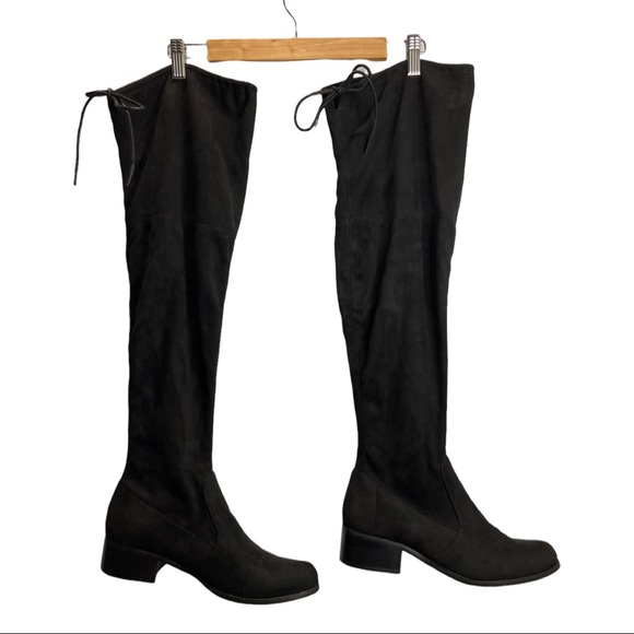 Charles David Gunter Over the Knee Suede Boots Size 9 WIDE CALF - Picture 5 of 12